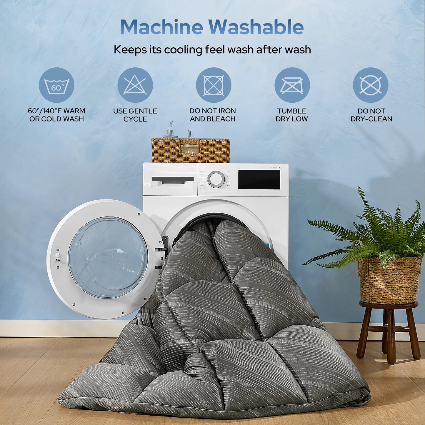 Cooling Silver Infused Mattress Topper Waterproof Breathable Mattress Pad