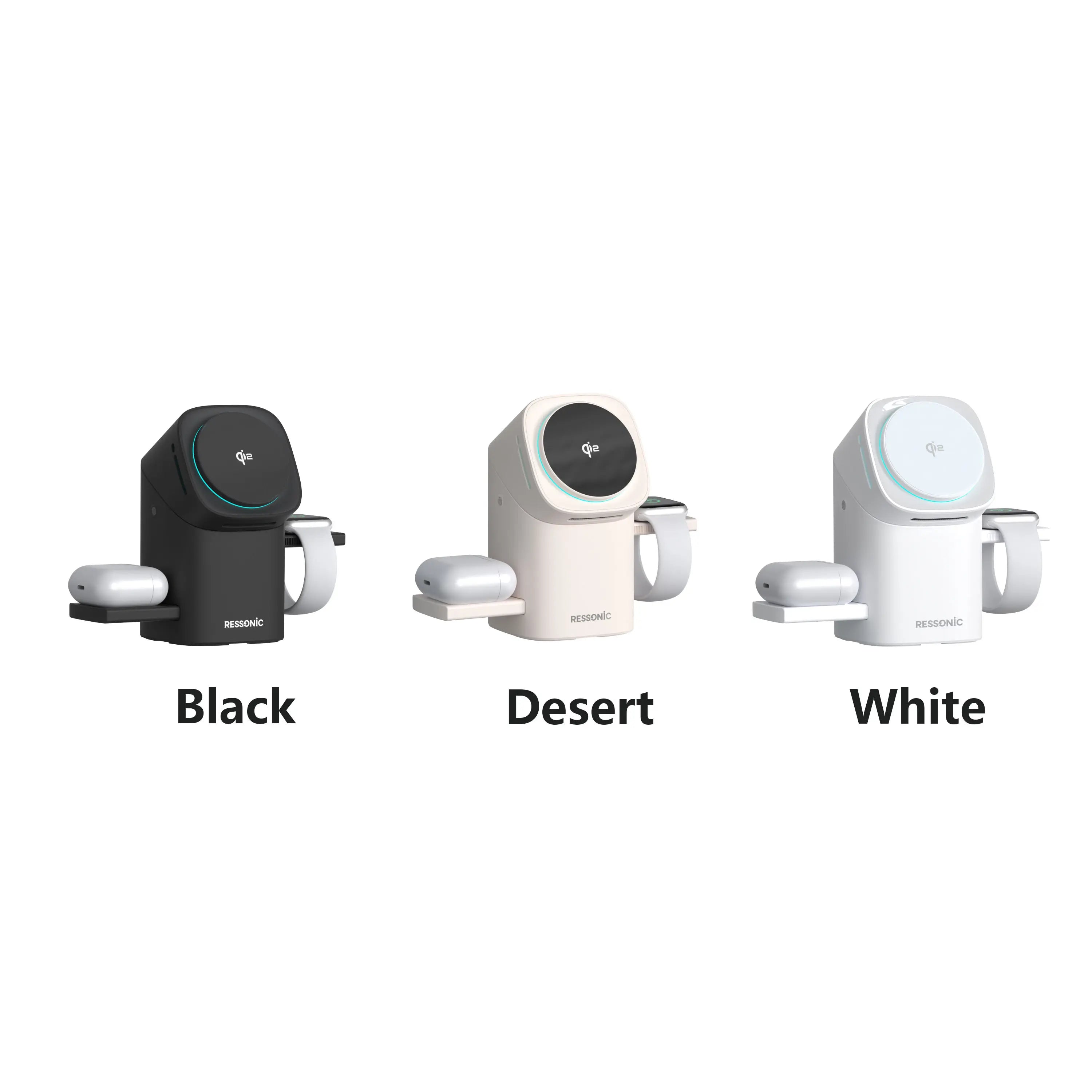 3-in-1 Magnetic Wireless Charging Station for Phone Watch & Earbuds