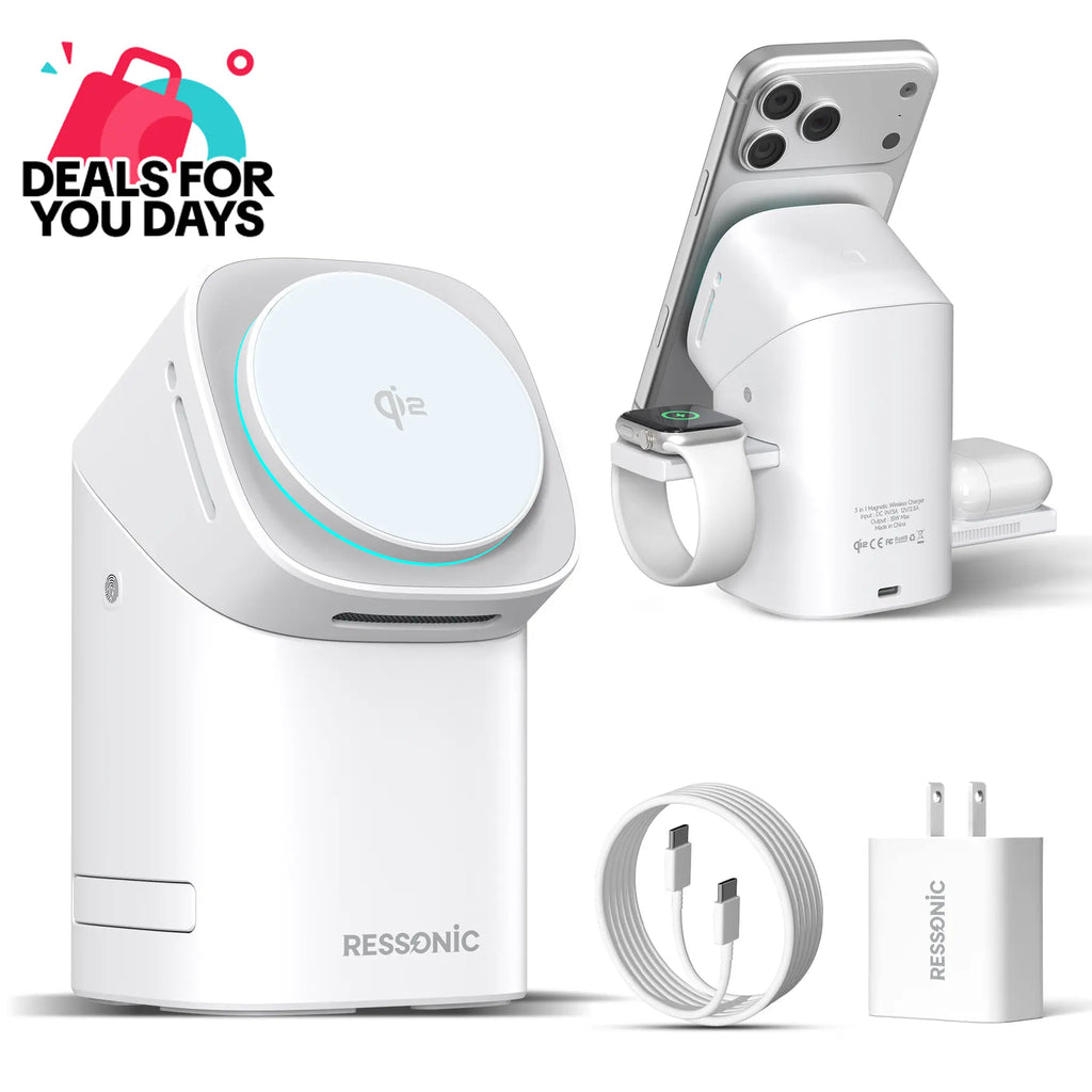 3-in-1 Magnetic Wireless Charging Station for Phone Watch & Earbuds