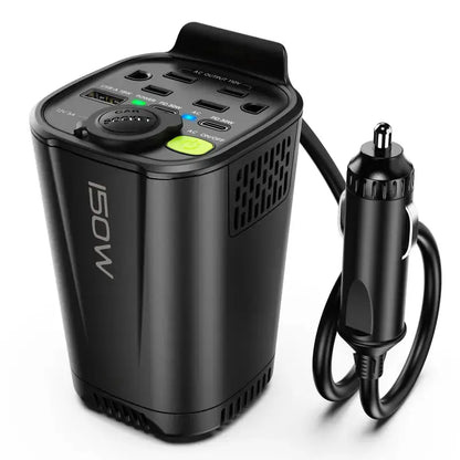150W Car Power Inverter with AC Outlets USB and PD Fast Charging