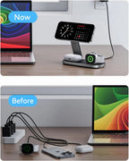 Foldable 3 In 1 Magnetic Wireless Charger with Fast Charging Stand