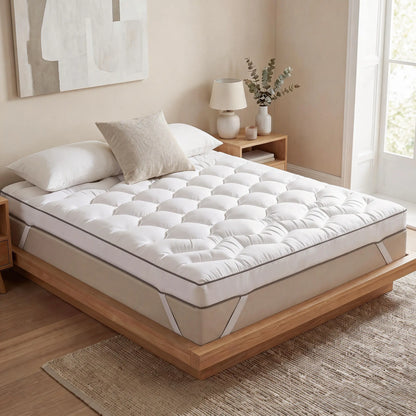 Cooling Mattress Topper Memory Foam Pillow Top for Back Pain Relief