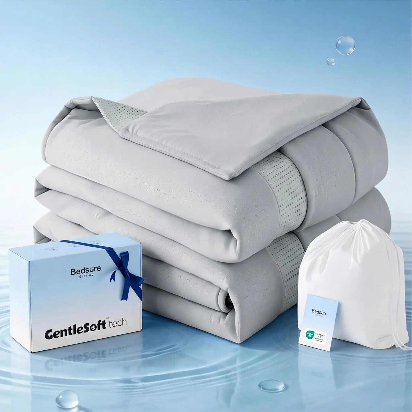 Cooling Comforter Ultra Soft Breathable Summer Blanket for Hot Sleepers