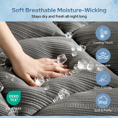 Cooling Silver Infused Mattress Topper Waterproof Breathable Mattress Pad