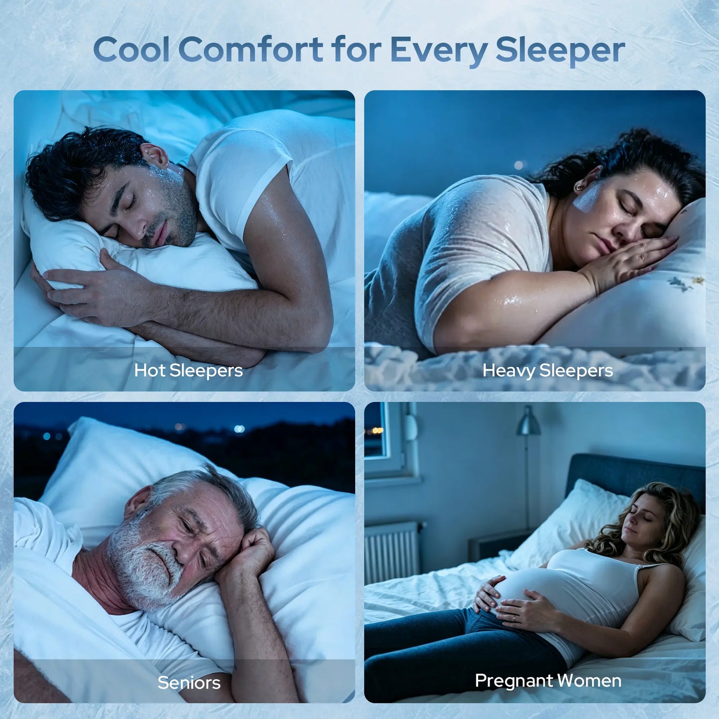 Cooling Silver Infused Mattress Topper Waterproof Breathable Mattress Pad