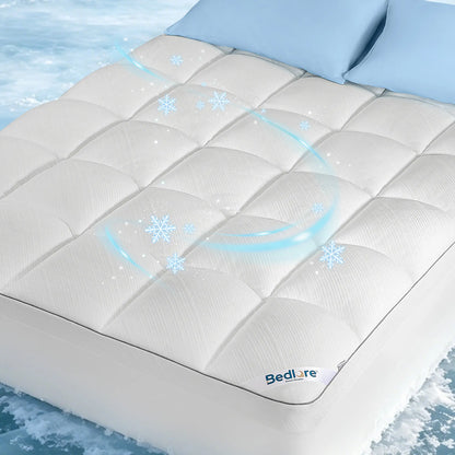 Cooling Silver Infused Mattress Topper Waterproof Breathable Mattress Pad