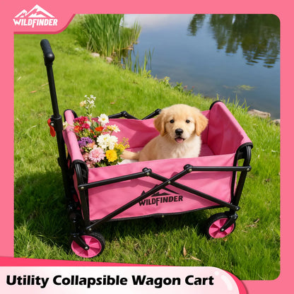 330lbs Heavy Duty Folding Wagon Cart Lightweight Utility Wagon with Wheels