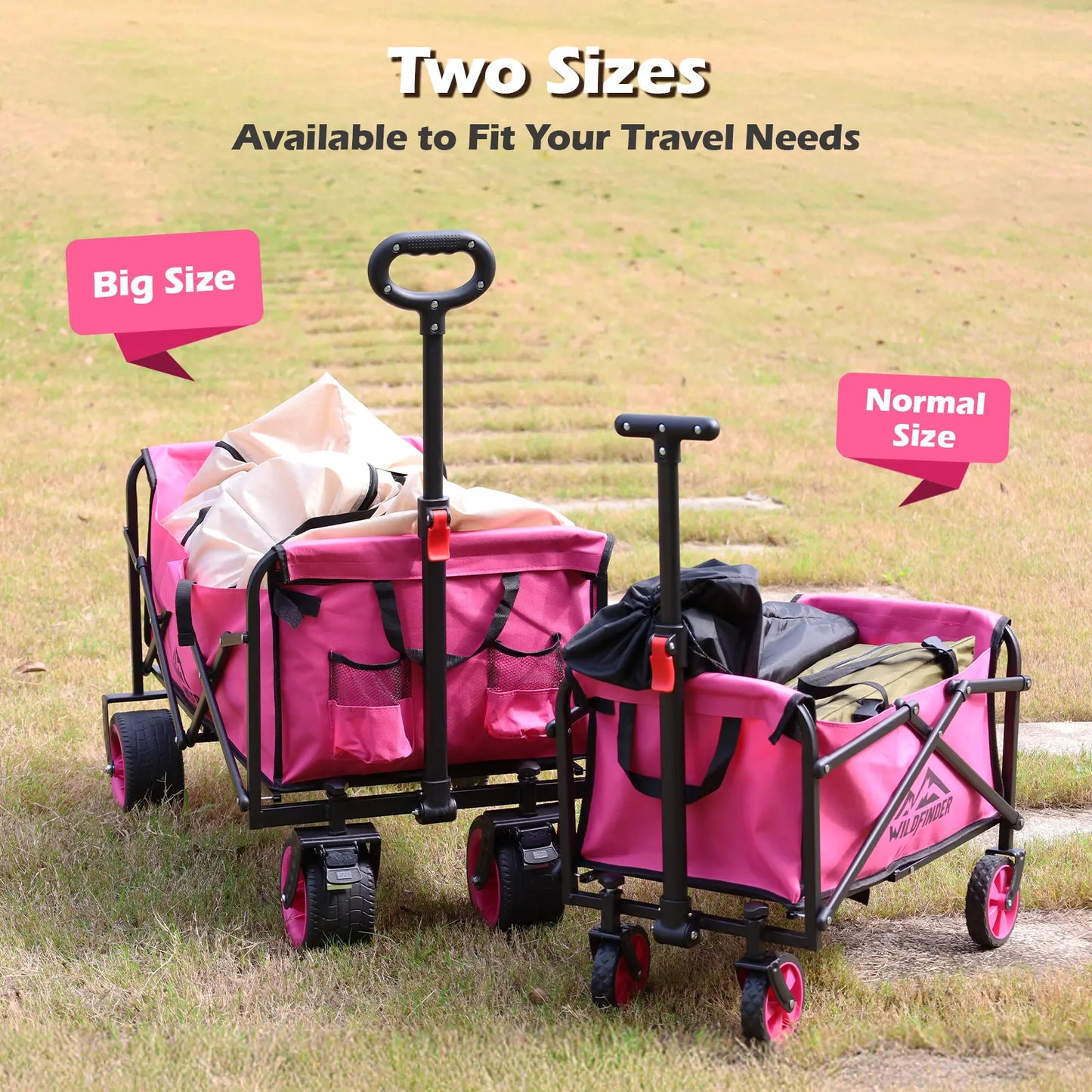 330lbs Heavy Duty Folding Wagon Cart Lightweight Utility Wagon with Wheels