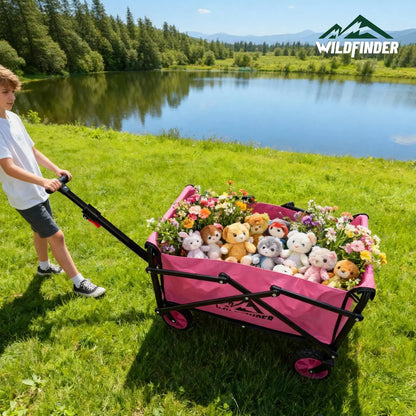 330lbs Heavy Duty Folding Wagon Cart Lightweight Utility Wagon with Wheels